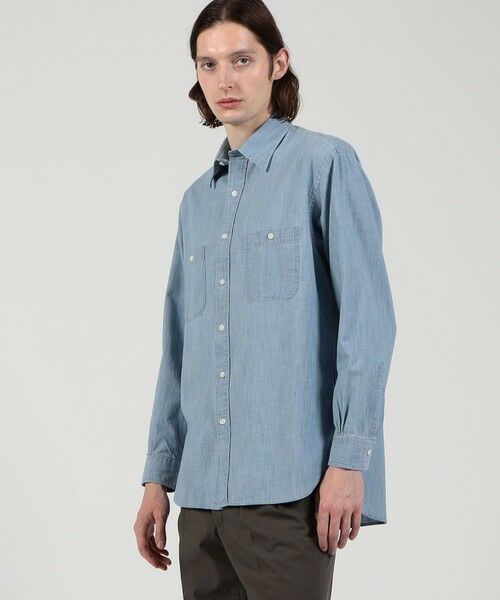 TOMORROWLAND / トゥモローランド シャツ・ブラウス | コットンダンガリー ダブルポケットシャツ | 詳細1