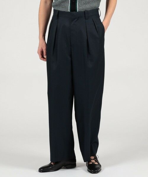 TOMORROWLAND / トゥモローランド その他パンツ | シルクカルゼ 2プリーツ ワイドパンツ | 詳細1