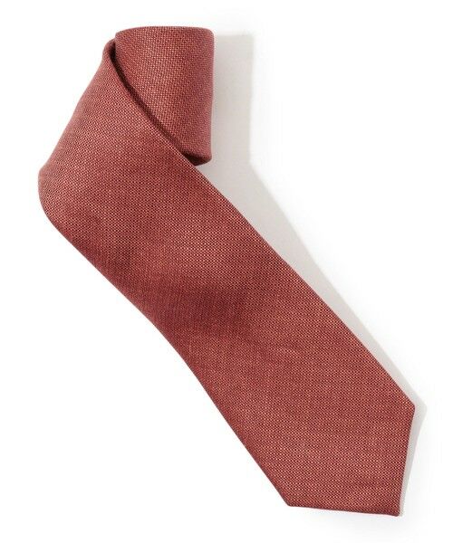 TOMORROWLAND/トゥモローランド TMORROWLAND リネンシルク ソリッドネクタイ 35 レッド F