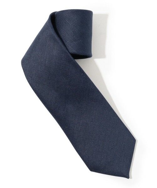 TOMORROWLAND / トゥモローランド ネクタイ | TMORROWLAND リネンシルク ソリッドネクタイ(68 ネイビー系)