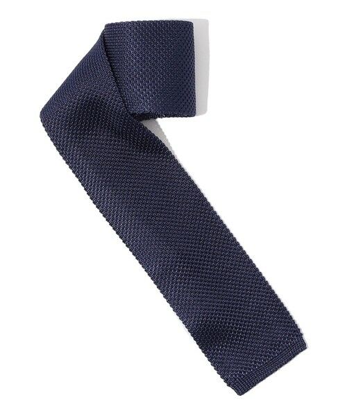 TOMORROWLAND / トゥモローランド ネクタイ | TRICOT-DIO シルクニットタイ(67 ダークブルー)