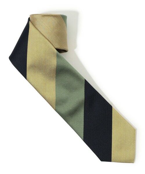 TOMORROWLAND / トゥモローランド ネクタイ | TOMORROWLAND シルク レジメンタルストライプネクタイ(66 イエロー系)