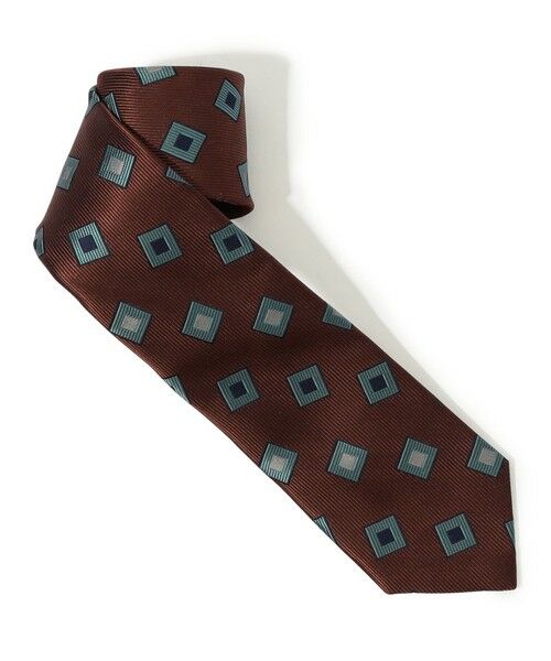 TOMORROWLAND / トゥモローランド ネクタイ | TOMORROWLAND シルクジャガード 小紋柄ネクタイ(46 ブラウン系)