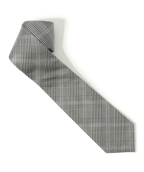 TOMORROWLAND / トゥモローランド ネクタイ | TOMORROWLAND シルク グレンチェック柄ネクタイ(18 グレー系)