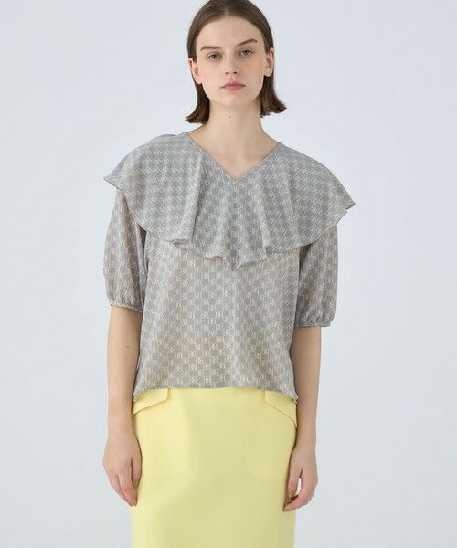 TOMORROWLAND / トゥモローランド シャツ・ブラウス | BBタイポグラフィプリント フロンタブルブラウス | 詳細9