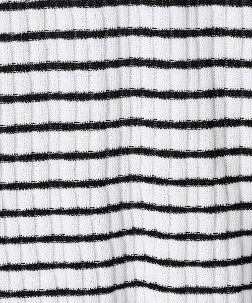 TOMORROWLAND / トゥモローランド ニット・セーター | ランダムリブボーダー レースアッププルオーバー | 詳細10