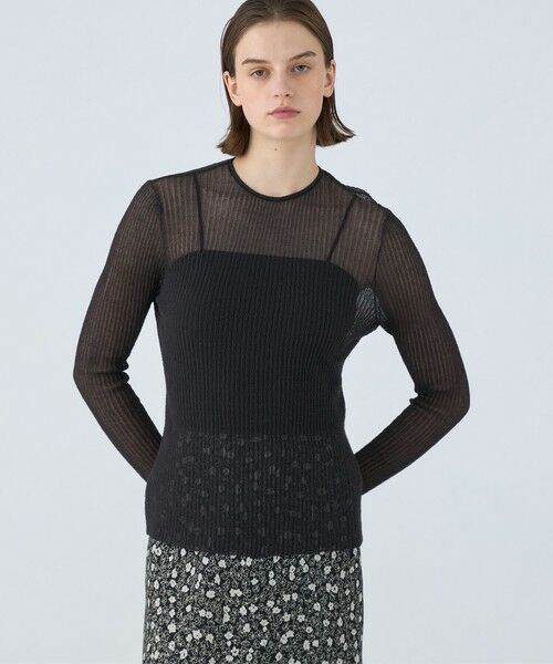 TOMORROWLAND / トゥモローランド ニット・セーター | シアーダブルジャカード バックリボンプルオーバー | 詳細2