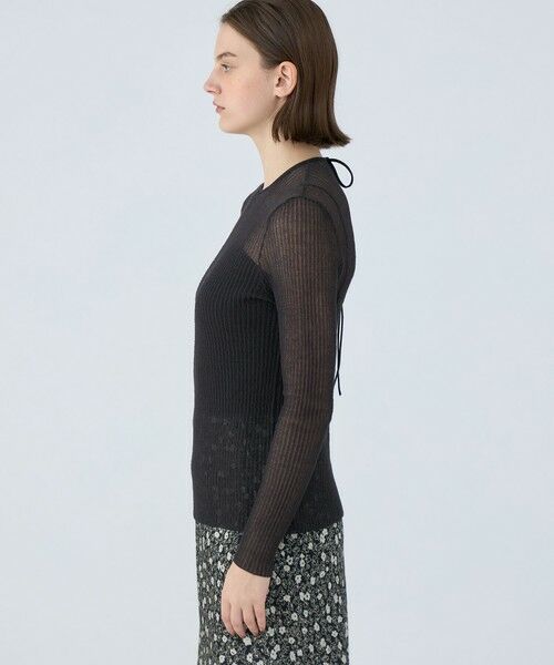 TOMORROWLAND / トゥモローランド ニット・セーター | シアーダブルジャカード バックリボンプルオーバー | 詳細3