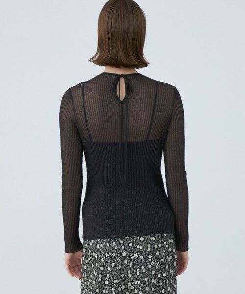 TOMORROWLAND / トゥモローランド ニット・セーター | シアーダブルジャカード バックリボンプルオーバー | 詳細4