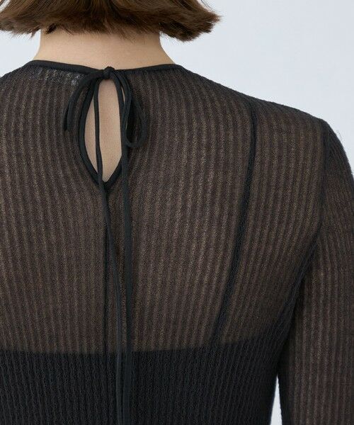 TOMORROWLAND / トゥモローランド ニット・セーター | シアーダブルジャカード バックリボンプルオーバー | 詳細6