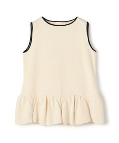 TOMORROWLAND / トゥモローランド ニット・セーター | ミラノリブ タックヘムノースリーブプルオーバー