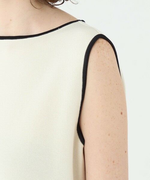 TOMORROWLAND / トゥモローランド ニット・セーター | ミラノリブ タックヘムノースリーブプルオーバー | 詳細6