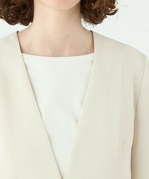 TOMORROWLAND / トゥモローランド ノーカラージャケット | ドライメッシュストレッチ Vカラー1Bジャケット | 詳細6