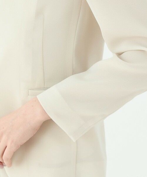 TOMORROWLAND / トゥモローランド ノーカラージャケット | ドライメッシュストレッチ Vカラー1Bジャケット | 詳細7