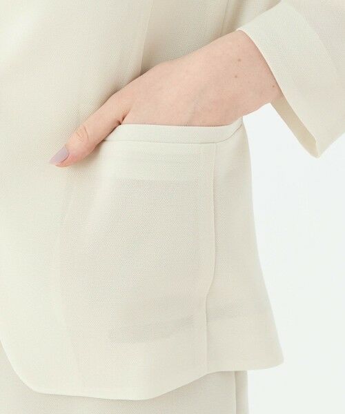 TOMORROWLAND / トゥモローランド ノーカラージャケット | ドライメッシュストレッチ Vカラー1Bジャケット | 詳細8