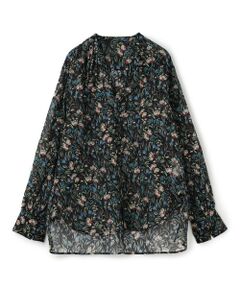 セール】 エンブロイダリーオーガンザ クルーネックブラウス