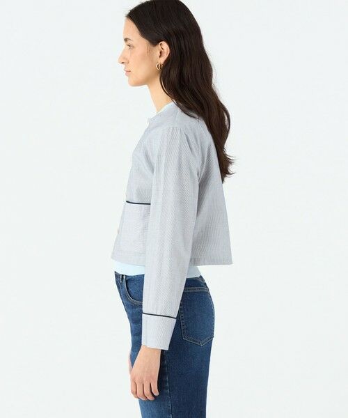 TOMORROWLAND / トゥモローランド ノーカラージャケット | コットンコード クルーネックジャケット | 詳細3