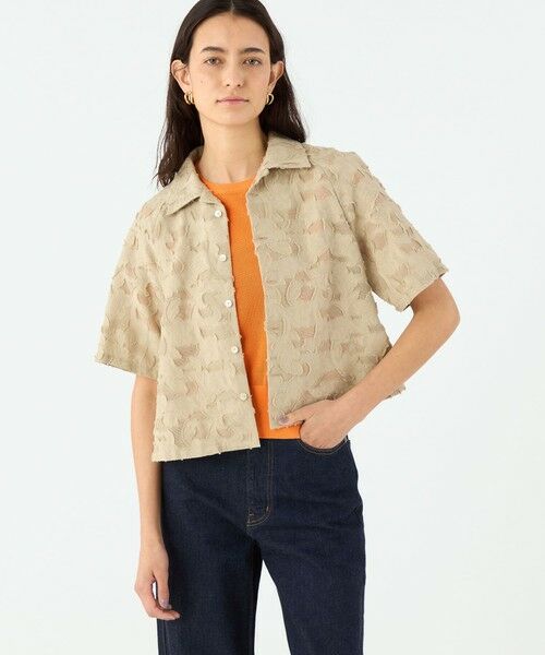 TOMORROWLAND / トゥモローランド シャツ・ブラウス | メッシュカットジャカード ハーフスリーブシャツ | 詳細2