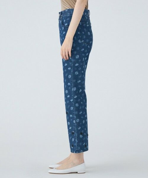 TOMORROWLAND / トゥモローランド デニムパンツ | フラワーレーザー プリントデニム フレアパンツ | 詳細3
