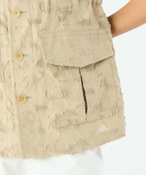 TOMORROWLAND / トゥモローランド ベスト | メッシュカットジャカード ジレ | 詳細9