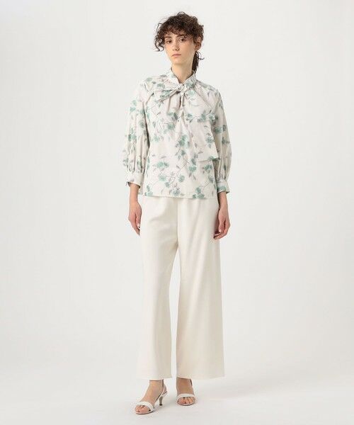 TOMORROWLAND / トゥモローランド シャツ・ブラウス | タフタフラワー ボリュームボウタイブラウス | 詳細1