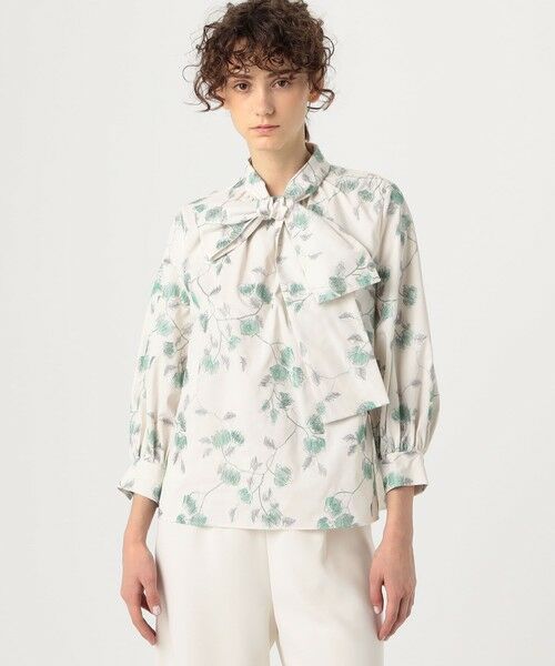 TOMORROWLAND / トゥモローランド シャツ・ブラウス | タフタフラワー ボリュームボウタイブラウス | 詳細2