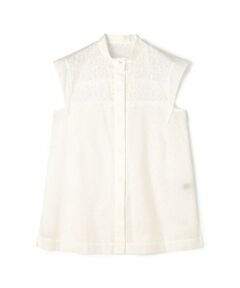 TOMORROWLAND / トゥモローランド シャツ・ブラウス | ジオメトリックエンブロイダリー バンドカラーブラウス