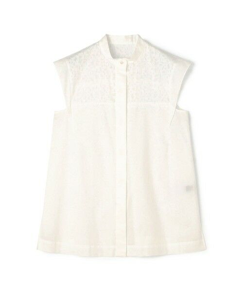 TOMORROWLAND / トゥモローランド シャツ・ブラウス | ジオメトリックエンブロイダリー バンドカラーブラウス（12 ホワイト）