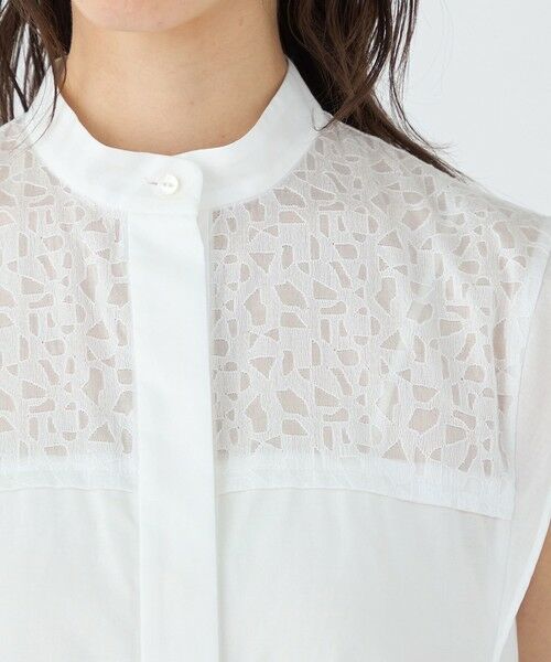 TOMORROWLAND / トゥモローランド シャツ・ブラウス | ジオメトリックエンブロイダリー バンドカラーブラウス | 詳細5
