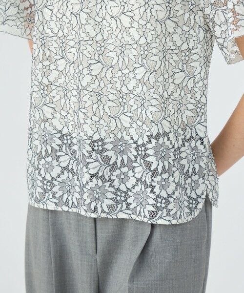 TOMORROWLAND / トゥモローランド シャツ・ブラウス | フラワーコードレース スキームネックブラウス | 詳細7
