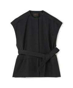 TOMORROWLAND / トゥモローランド ベスト | コットンカツラギ ベルテッドジレ