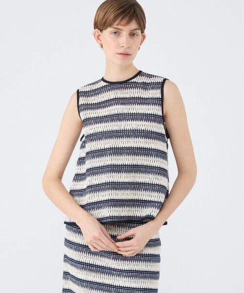 TOMORROWLAND / トゥモローランド シャツ・ブラウス | クロッシュボーダー フロンタブルトップス | 詳細2