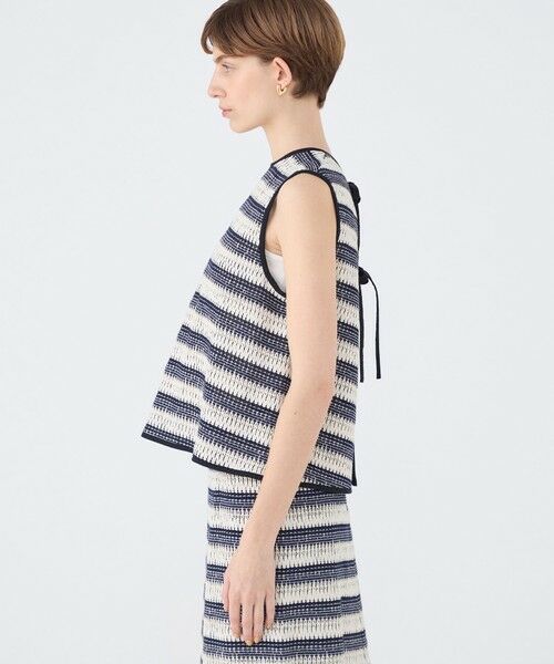 TOMORROWLAND / トゥモローランド シャツ・ブラウス | クロッシュボーダー フロンタブルトップス | 詳細3