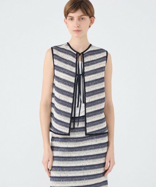 TOMORROWLAND / トゥモローランド シャツ・ブラウス | クロッシュボーダー フロンタブルトップス | 詳細9