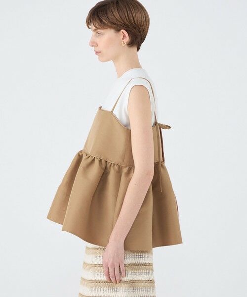 TOMORROWLAND / トゥモローランド キャミソール・チューブトップ | コットンリネンリバー キャミソールチュチュ | 詳細3