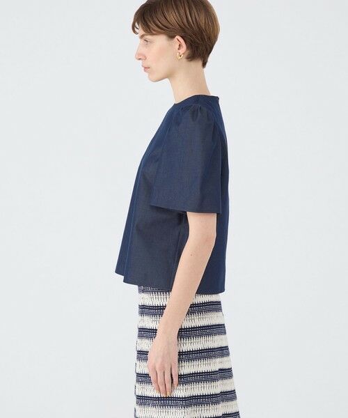 TOMORROWLAND / トゥモローランド シャツ・ブラウス | コットンシルクデニム タックベルスリーブプルオーバー | 詳細3