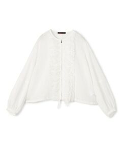TOMORROWLAND / トゥモローランド シャツ・ブラウス（半袖以外） | ルコットンオーガンジー ジップアップブラウス