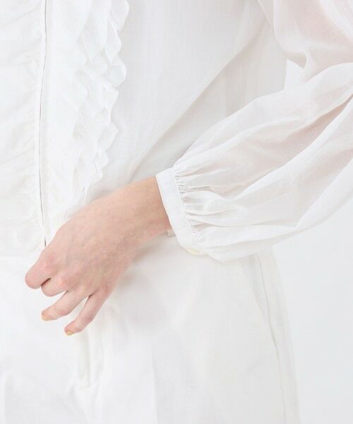 TOMORROWLAND / トゥモローランド シャツ・ブラウス（半袖以外） | ルコットンオーガンジー ジップアップブラウス | 詳細6