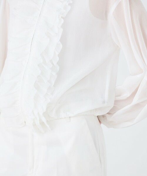 TOMORROWLAND / トゥモローランド シャツ・ブラウス（半袖以外） | ルコットンオーガンジー ジップアップブラウス | 詳細7