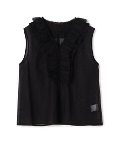 TOMORROWLAND / トゥモローランド シャツ・ブラウス | ルコットンオーガンジー スリーブレスブラウス