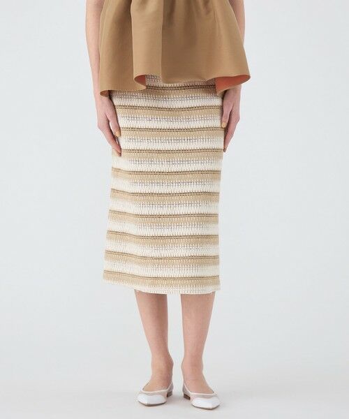 TOMORROWLAND / トゥモローランド ミニ・ひざ丈スカート | クロッシュボーダー タイトストレートスカート | 詳細12