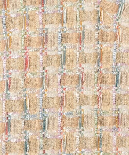 TOMORROWLAND / トゥモローランド ノーカラージャケット | ベージュファンシー ハーフスリーブジャケット | 詳細10