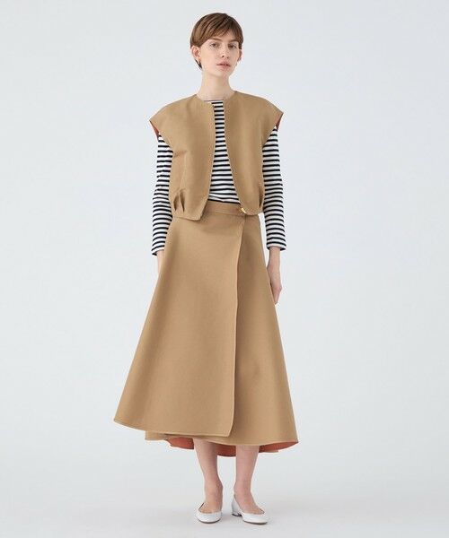 TOMORROWLAND / トゥモローランド ベスト | コットンリネンリバー ジップアップジレ | 詳細1