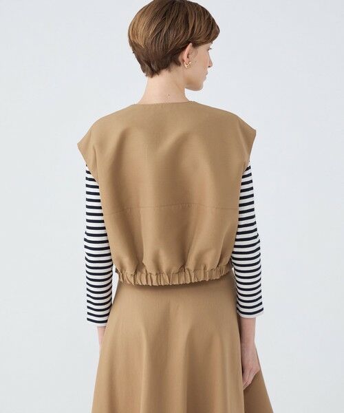 TOMORROWLAND / トゥモローランド ベスト | コットンリネンリバー ジップアップジレ | 詳細4