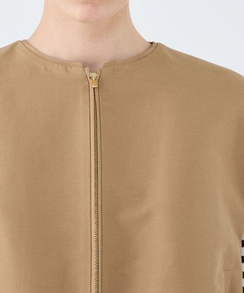 TOMORROWLAND / トゥモローランド ベスト | コットンリネンリバー ジップアップジレ | 詳細6