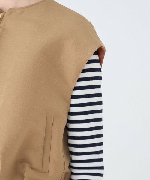 TOMORROWLAND / トゥモローランド ベスト | コットンリネンリバー ジップアップジレ | 詳細7