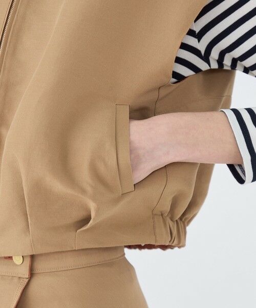 TOMORROWLAND / トゥモローランド ベスト | コットンリネンリバー ジップアップジレ | 詳細9