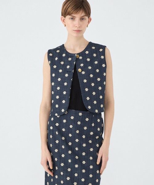 TOMORROWLAND / トゥモローランド ベスト | ドレフルールデニム フロンタブルジレ | 詳細9