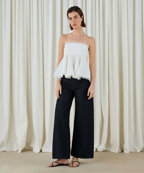 TOMORROWLAND / トゥモローランド キャミソール・チューブトップ | コットンナイロンバスケット ペプラムドールトップス | 詳細1