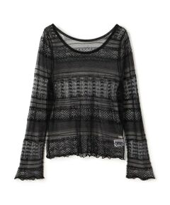 TOMORROWLAND / トゥモローランド ニット・セーター | レースステッチ バックネックプルオーバー